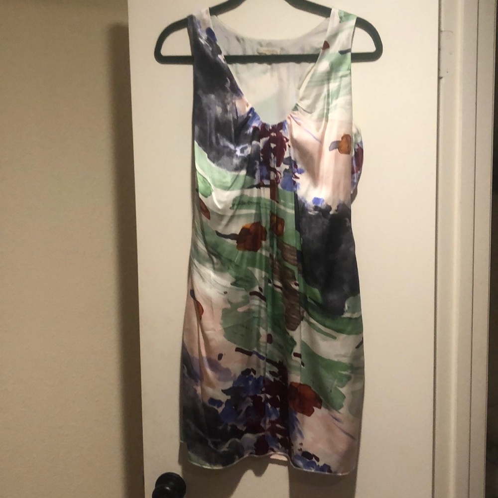 Satin watercolor dress